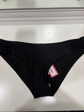 Xhilaration Black Bikini Bottom with Side Bands